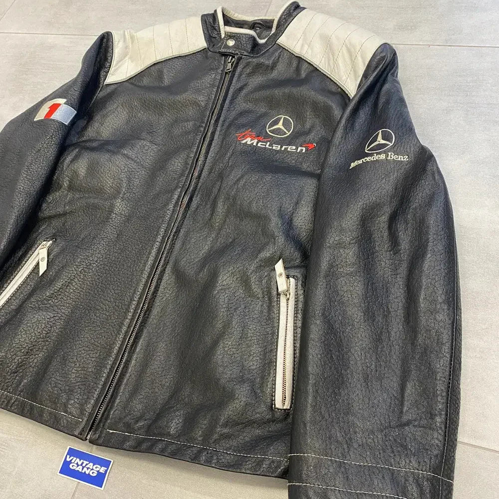 McLaren Black Vintage Leather Jacket