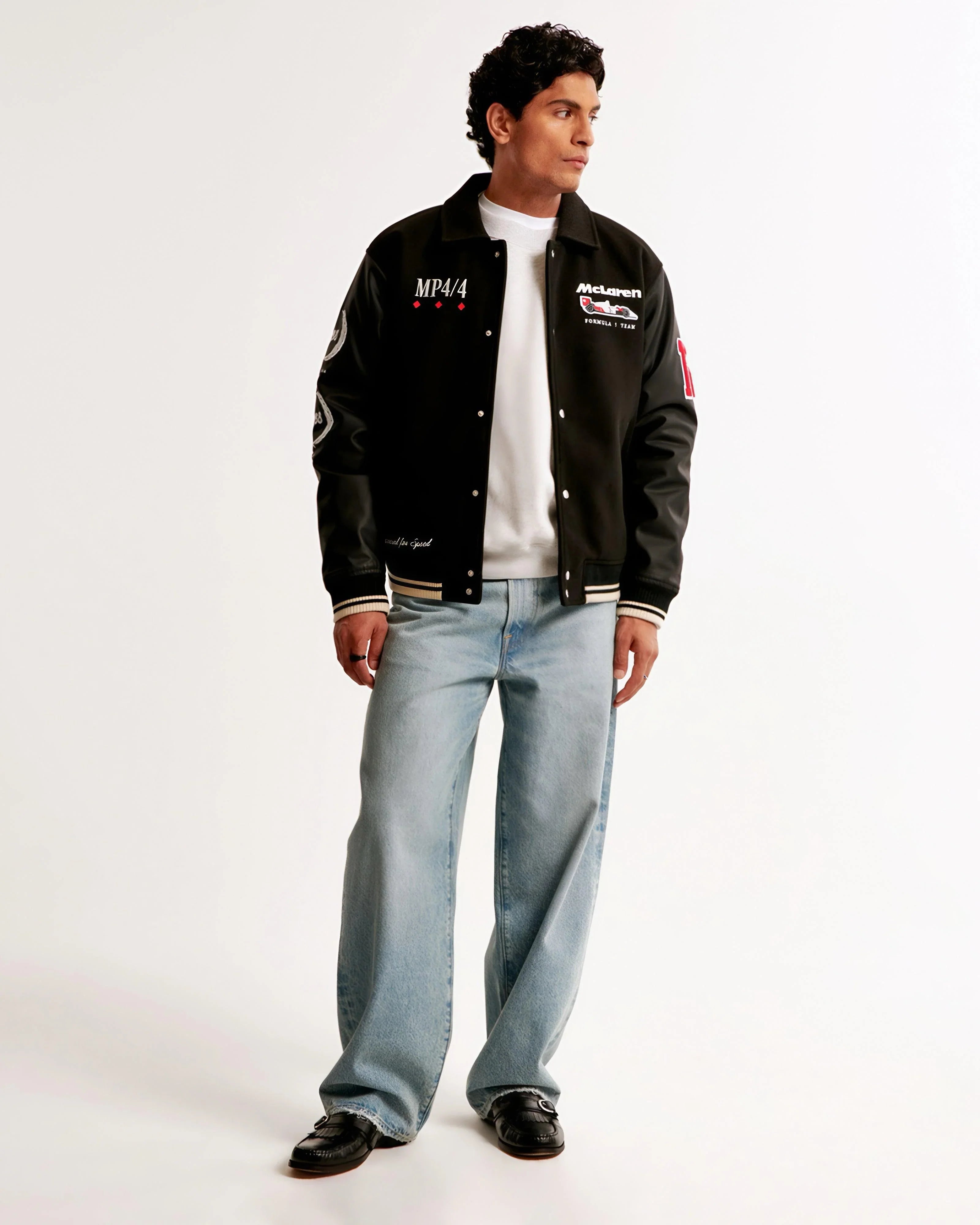 McLaren F1 Vintage Sweatshirt + Leather Jacket