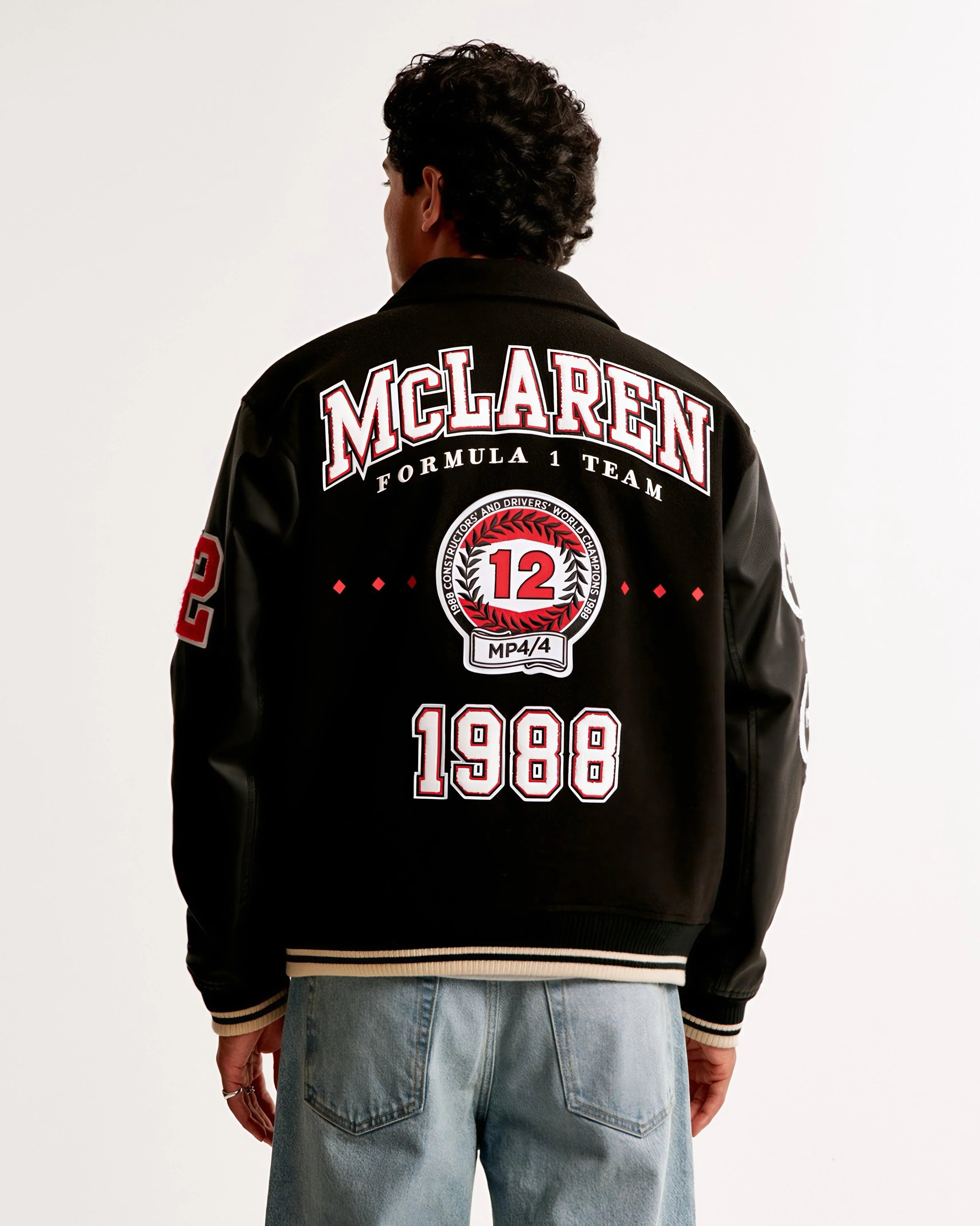 McLaren F1 Vintage Sweatshirt + Leather Jacket