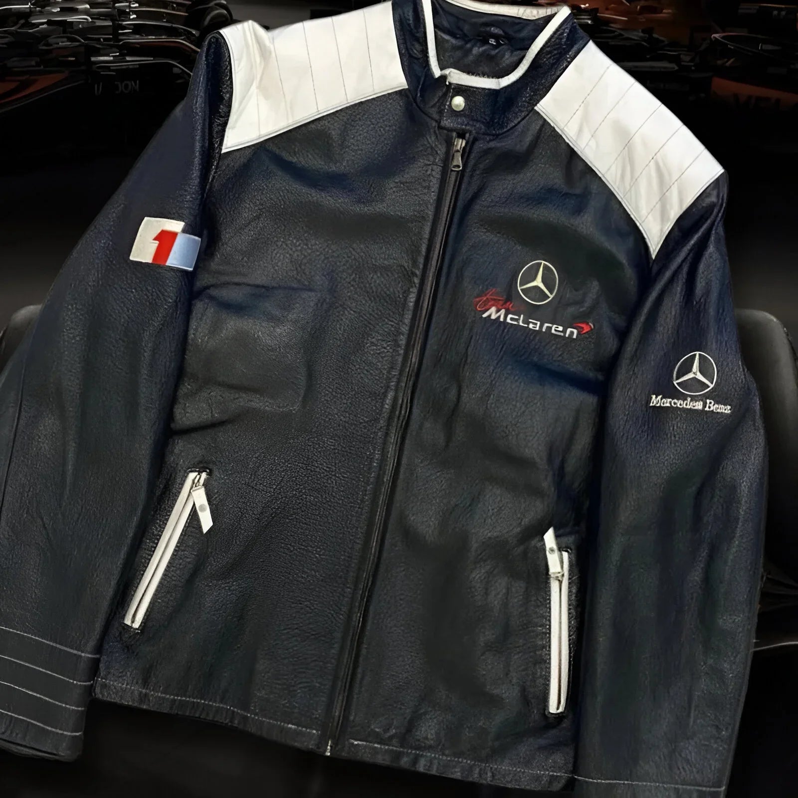McLaren Black Vintage Leather Jacket